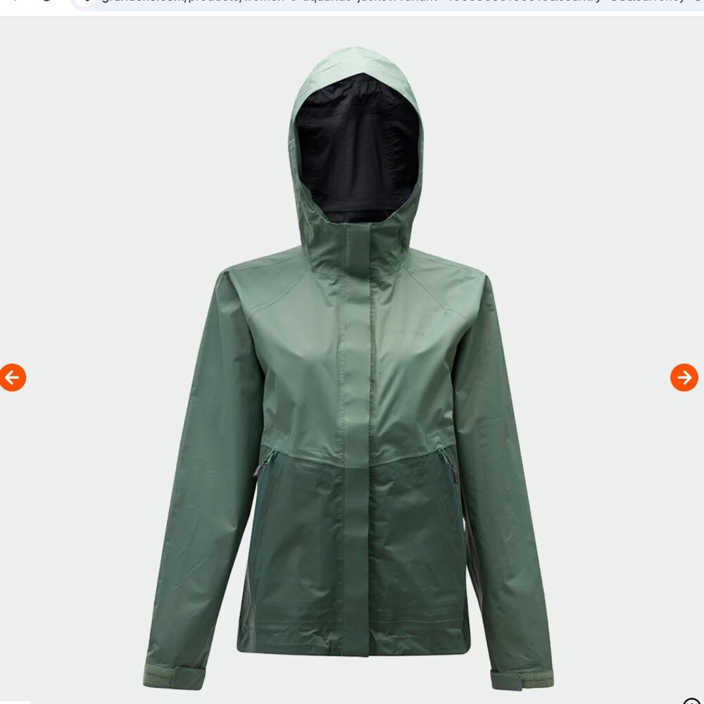 Grundens Women's XL Aquarias Rain All Weather Jacket Laurel Wreath Green NWT New